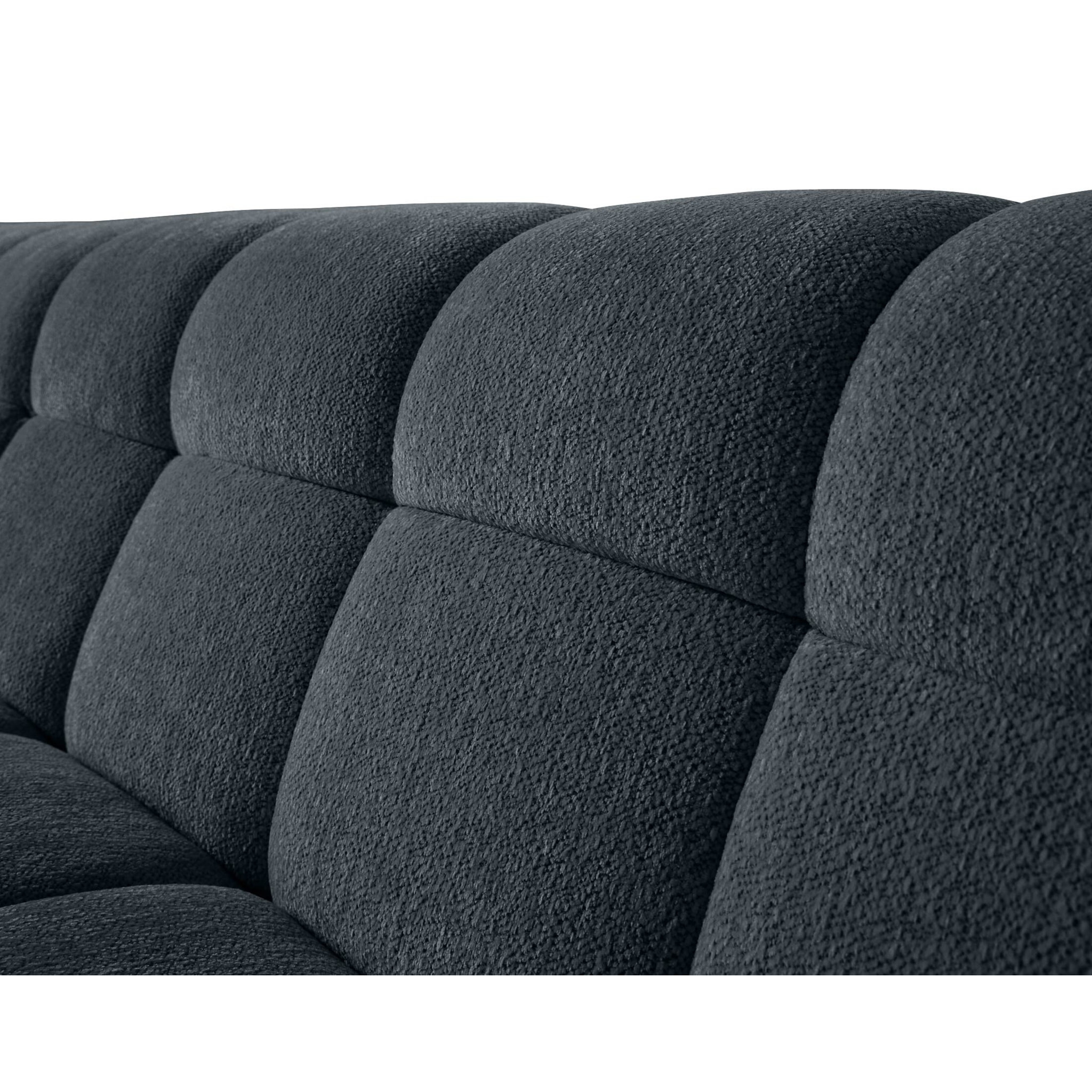 Ray - canapé d'angle gauche - 4 places - en tissu texturé - Gris