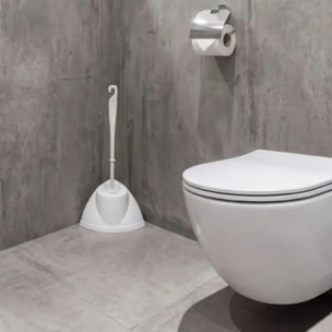 Brosse wc avec support d'angle Blanc MSV