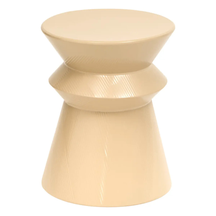 Table d'appoint Maya ronde D.35,5cm beige