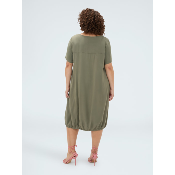 Fiorella Rubino - Vestito a ovetto - Verde militare