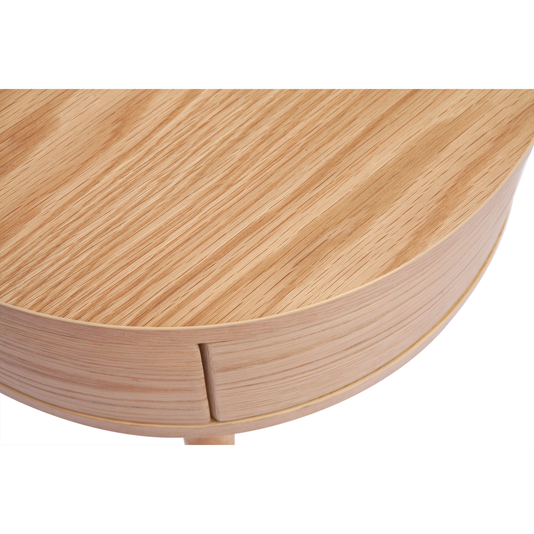 Tables de chevet rondes en bois clair avec tiroir (lot de 2) JUDITH