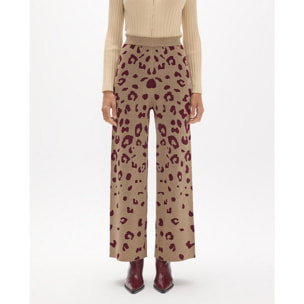 Pantaloni in jacquard di mucca