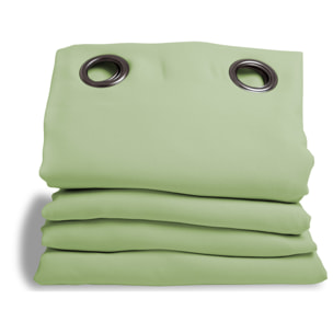 Rideau Phonique Occultant et Thermique 'MOONDREAM' - Vert tilleul