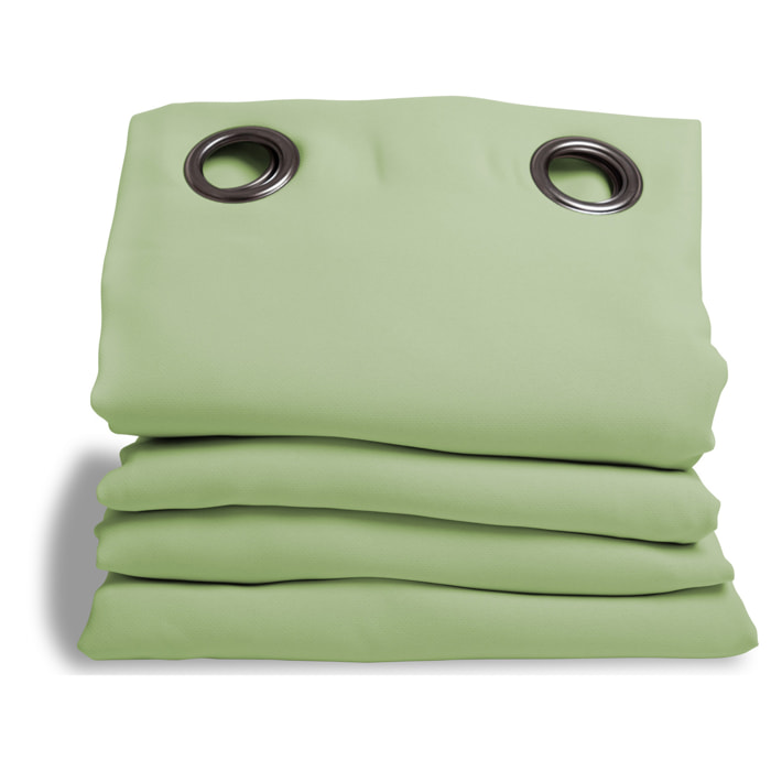 Rideau Phonique Occultant et Thermique 'MOONDREAM' - Vert tilleul