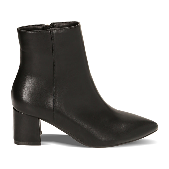 Botines negros , tacòn 6 cm