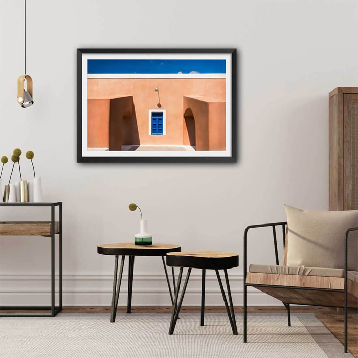 Poster terracotta house Affiche sous cadre noir