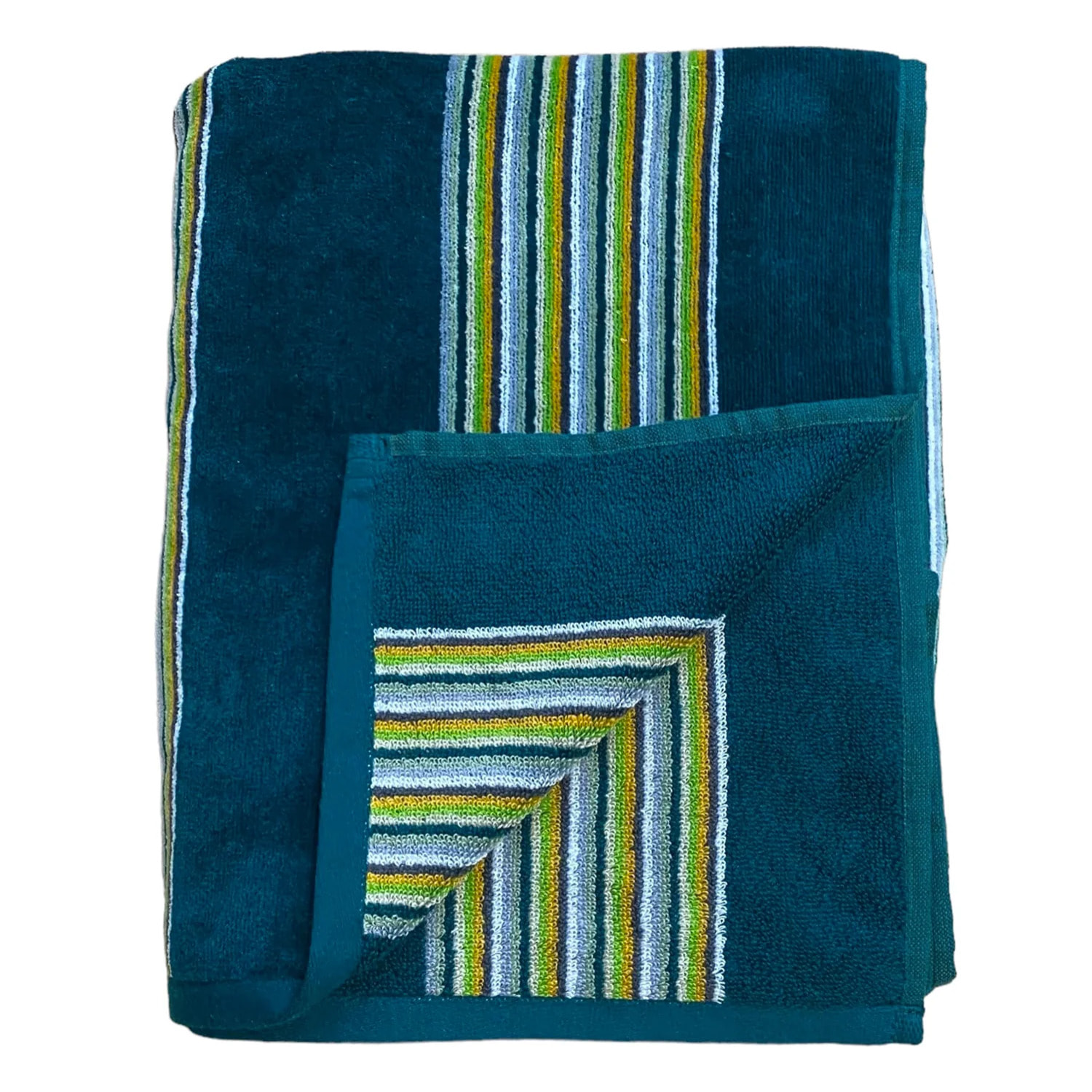 Serviette de plage éponge velours Jacquard - Milonga Lake - 90x170cm - 400g/m²