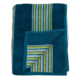 Serviette de plage éponge velours Jacquard - Milonga Lake - 90x170cm - 400g/m²