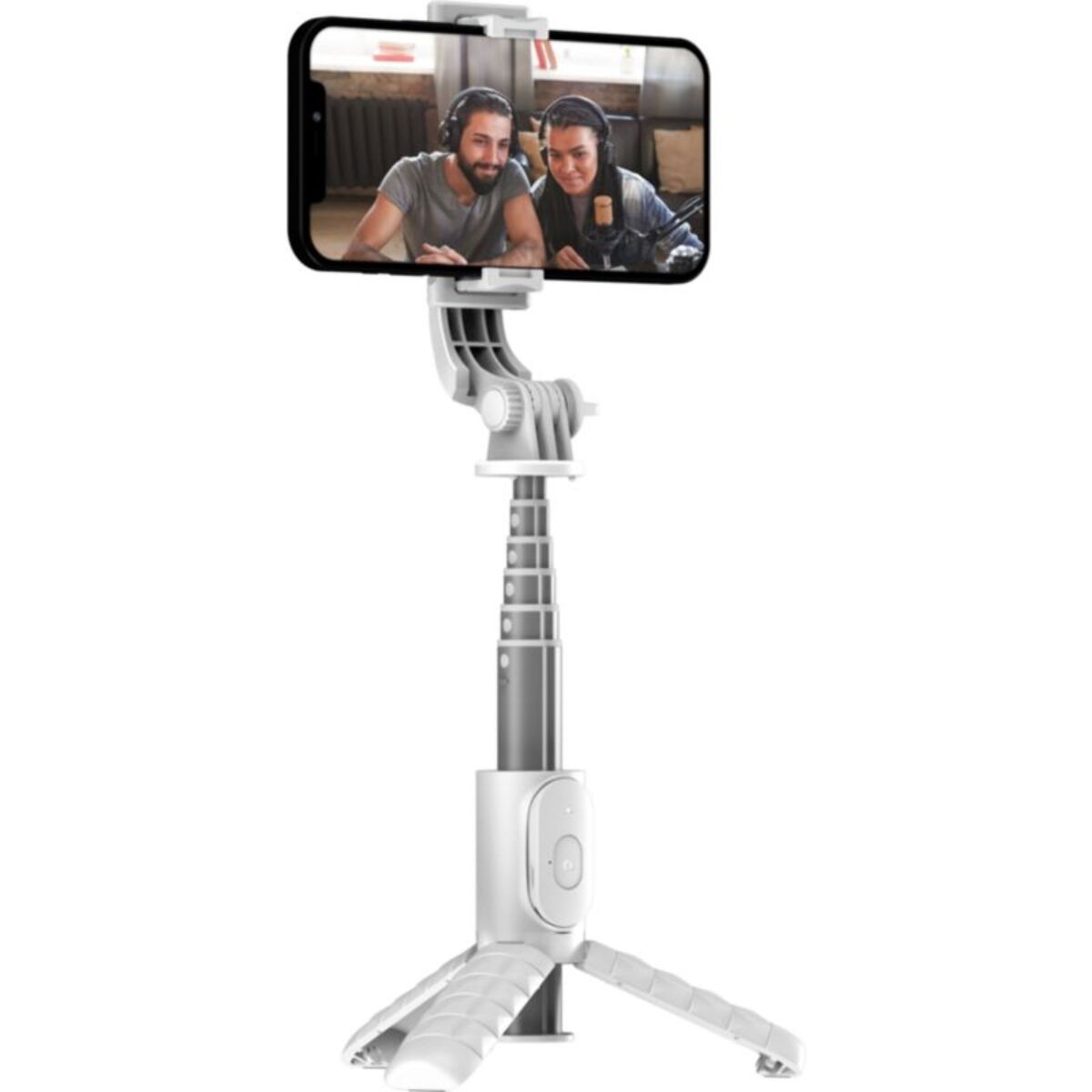 Perche à selfie TNB Bluetooth 2 en 1 avec LED blanc