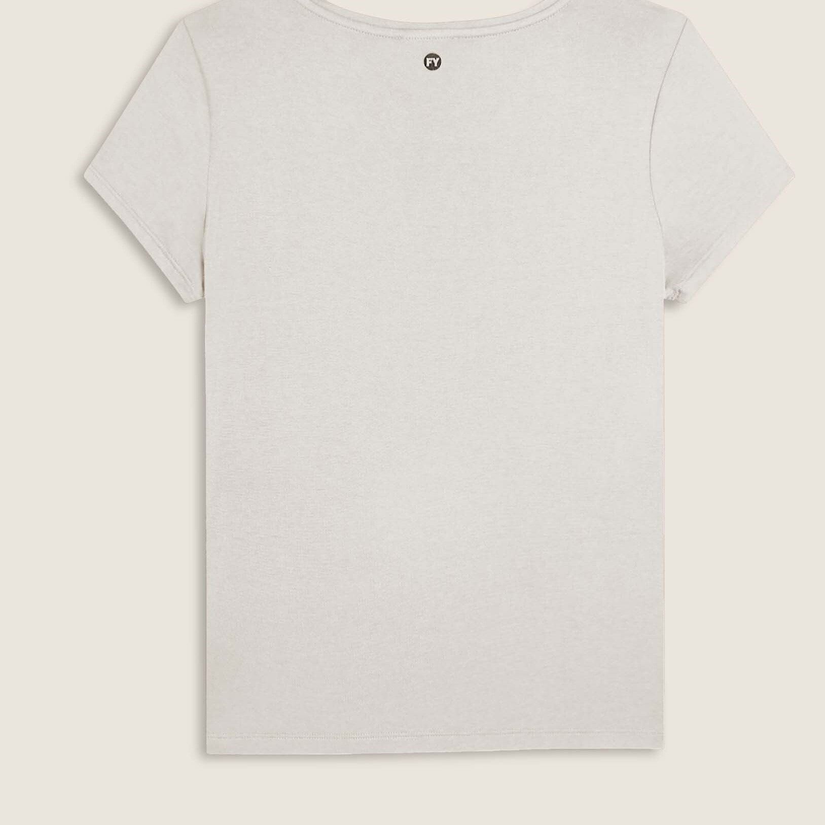 T-shirt donna stampa animalier e strass