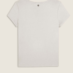 T-shirt donna stampa animalier e strass