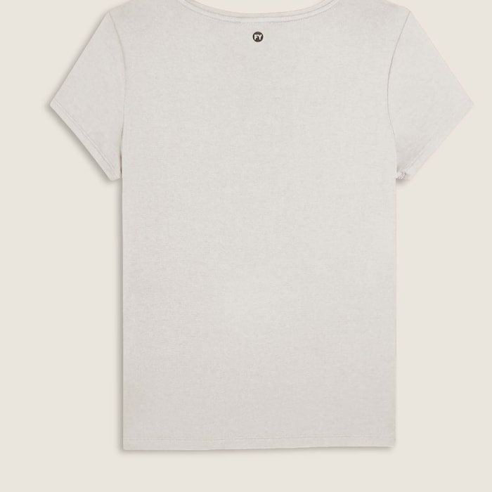 T-shirt donna stampa animalier e strass