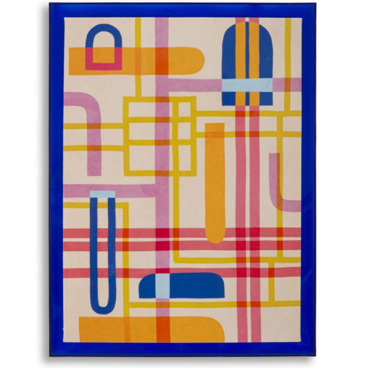 STAMPA SU TELA LACCATTO MODIS C/CORNICE -B- CM 60X3,3X80