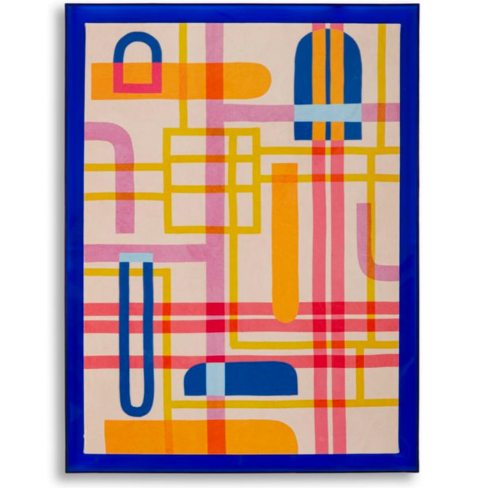 STAMPA SU TELA LACCATTO MODIS C/CORNICE -B- CM 60X3,3X80