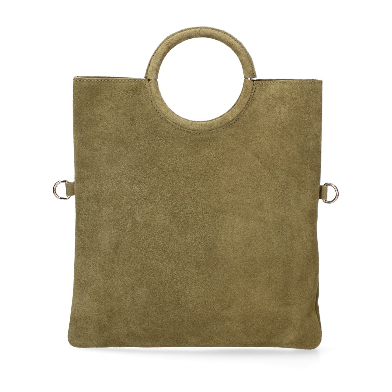 Borsa a mano da donna Made in Italy - Modello Zelia - Pelle scamosciata - 29.0 x 30.0 x 1.0 cm