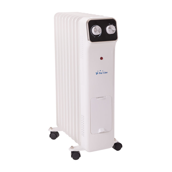 Radiateur d'huile blanc avec réservoir d'humidification 2000 W