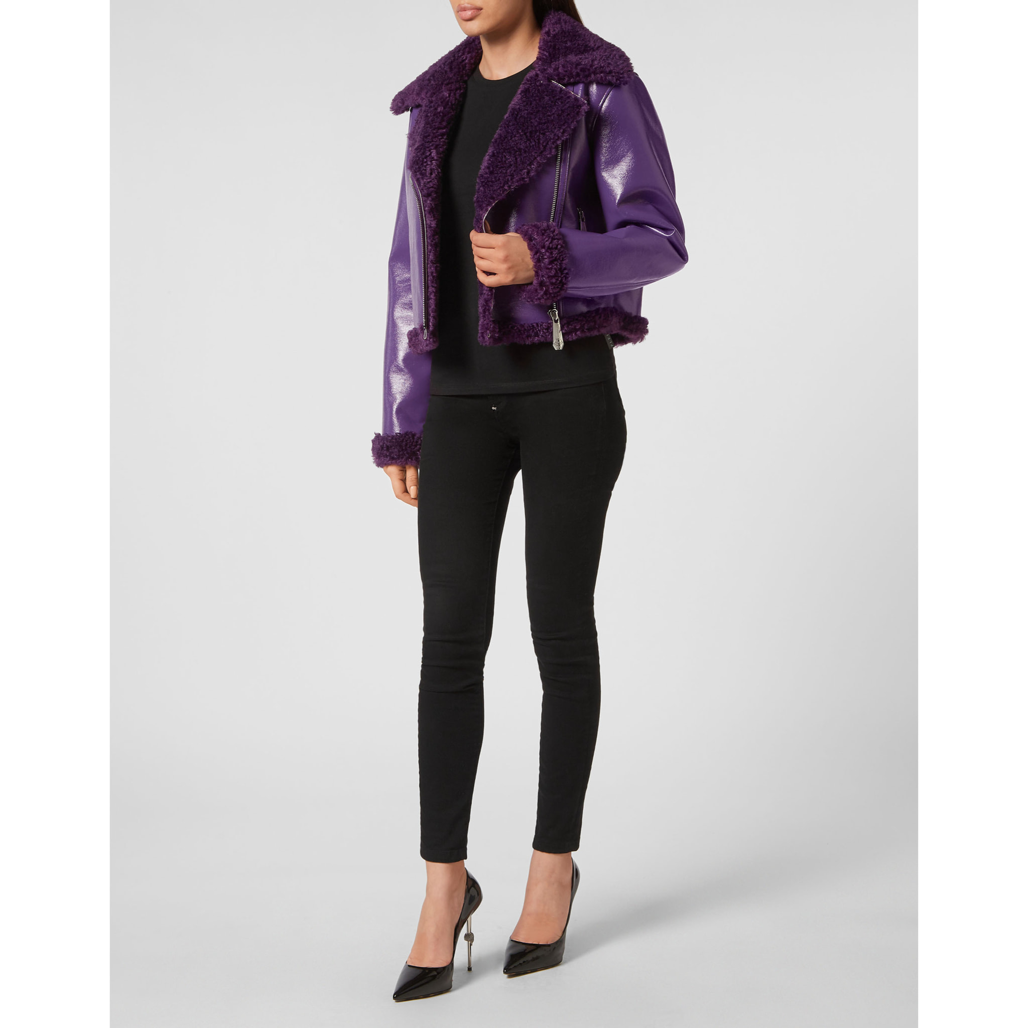 PHILIPP PLEIN Chaqueta motera SKULL&BONES