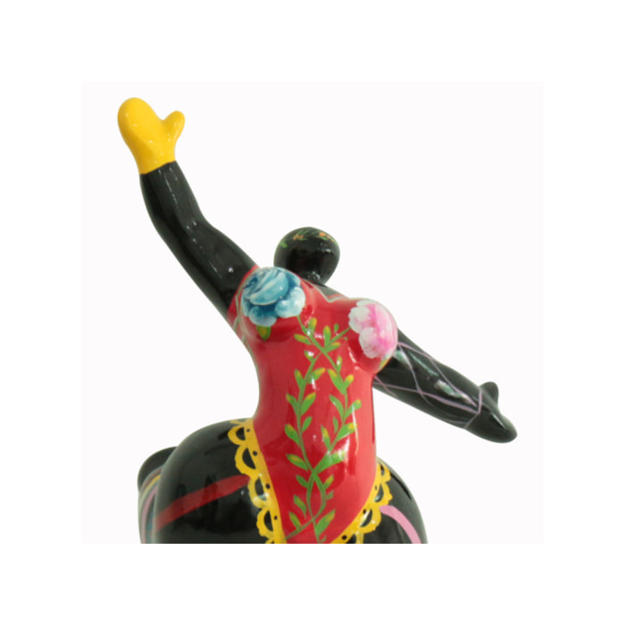 Statuette femme danseuse en résine peintures multicolores H33cm - BALERINA 05