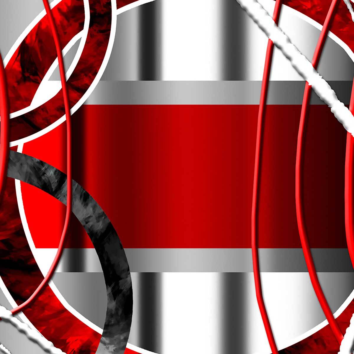 Tableau abstrait rouge variation - 80x50 cm Toile imprimée