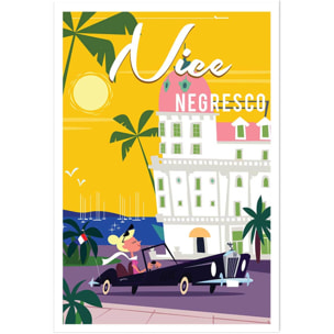 Affiche vacances à Nice Affiche seule