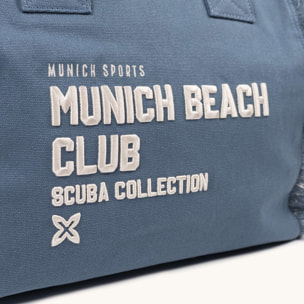 Bolso Shopper Denim de Algodón Reciclado con Flecos SCUBA DENIM SHOPPER