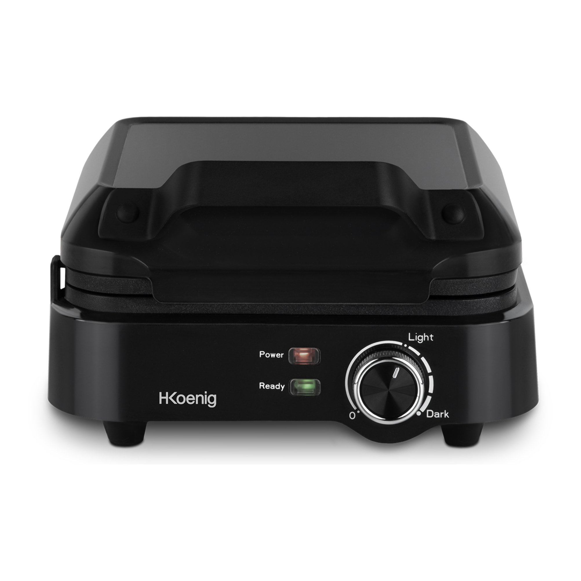 Gofrera compacta H.Koenig, 2 placas 8,5 x 14,5 cm, 1200 W, negra