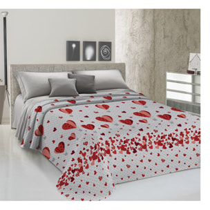 Copriletto di cotone mongolfiera rosso