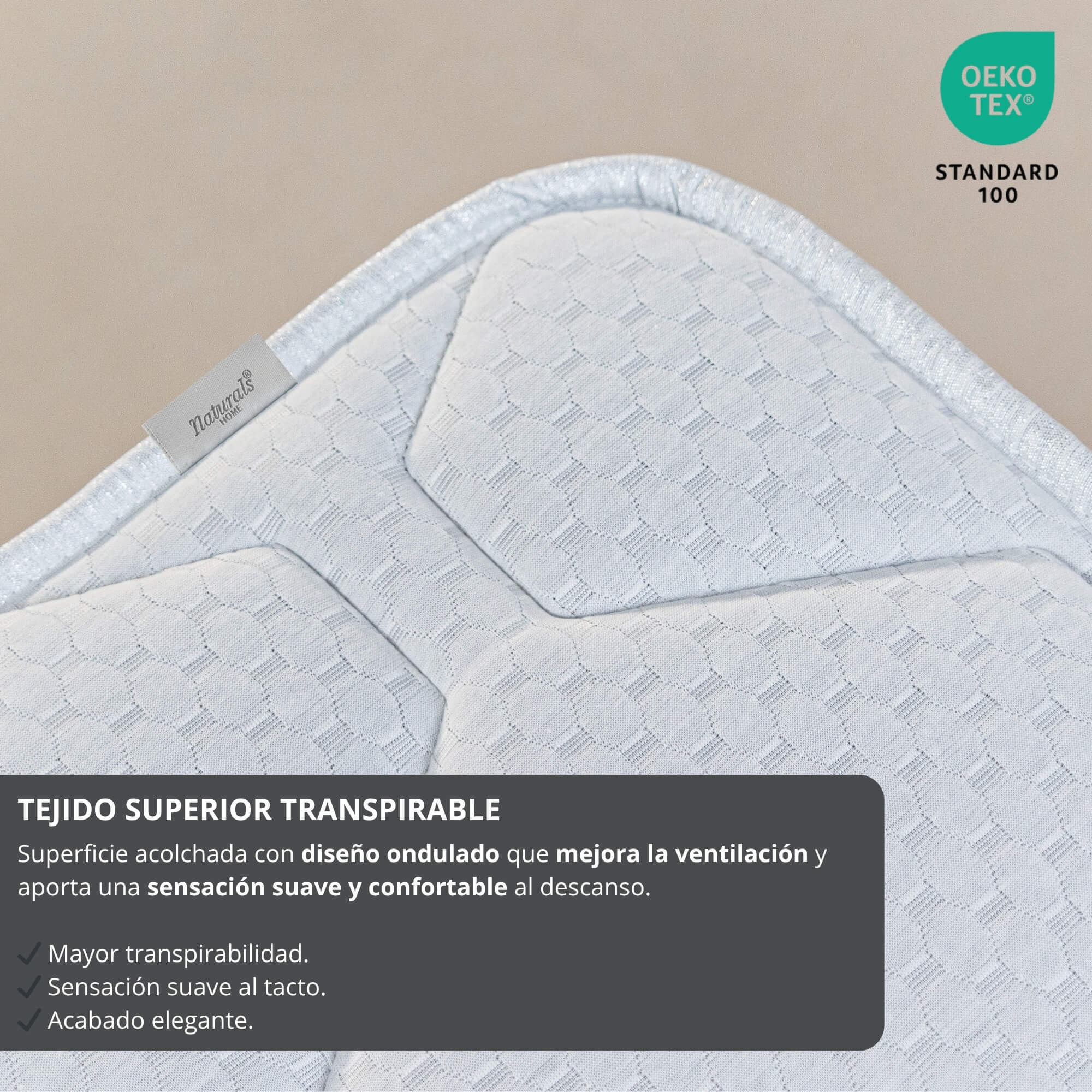 Colchón Transpirable - 30 cm de altura - Confort premium - Firmeza Media/Alta - Diamond