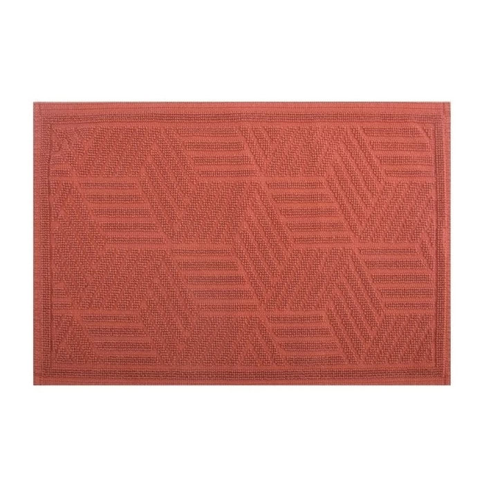 Spirella Tapis de bain Coton CUBO 50x80cm Terracotta