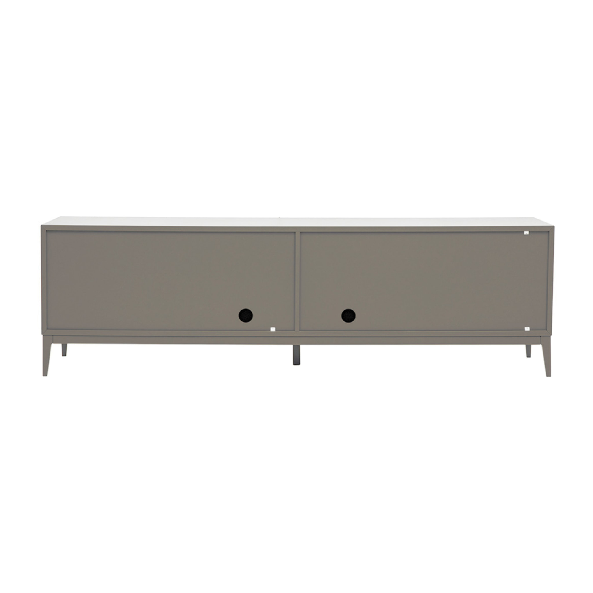 Meuble TV design gris laqué mat avec rangements L180 cm GRAY