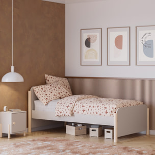 Lit enfant avec tête de lit en bois - BASTIEN