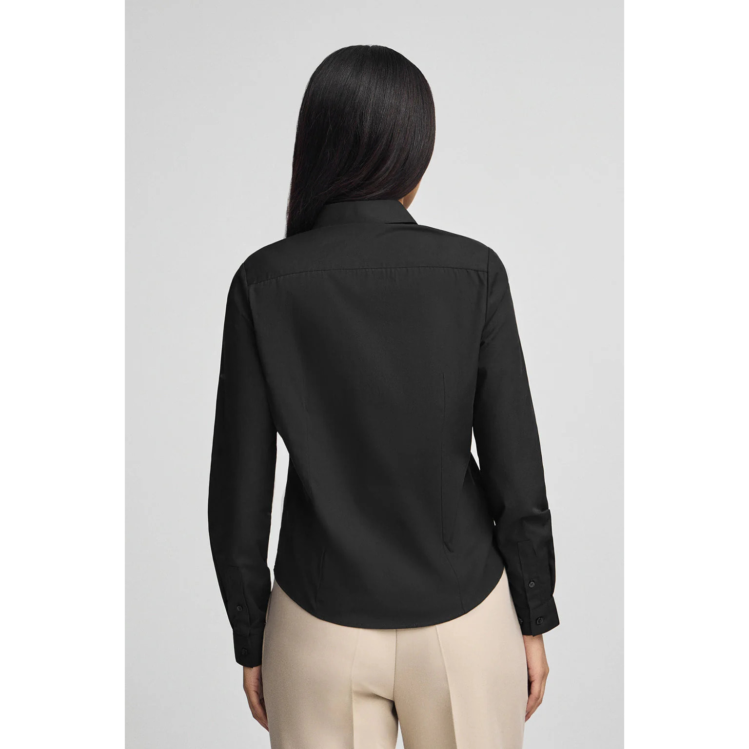 Camicia nera slim fit con logo Rigby Go