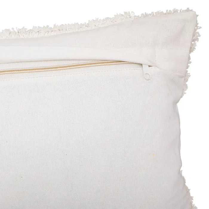 Housse de coussin - coton tufté - ivoire - 30x50 cm