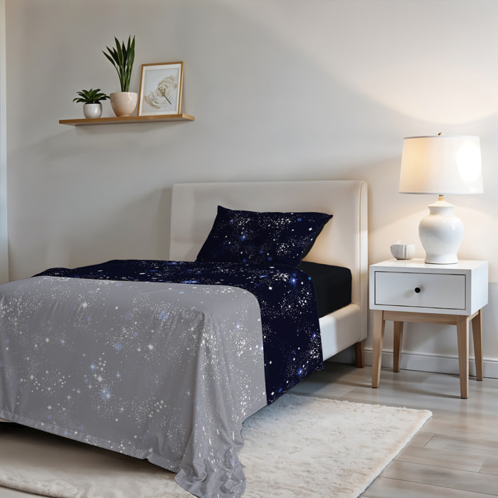 COMPLETO LETTO FASHION, 100% Microfibra, No Stiro - ORIONE