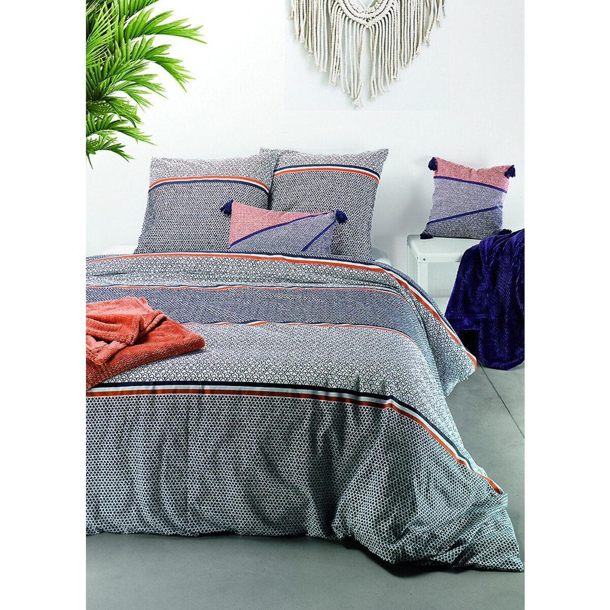 Parure Housse De Couette 3pcs 100% Coton 57fils Tilak