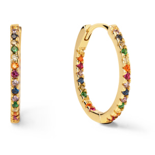 Orecchino Gleam Colors Argento Placcato Oro