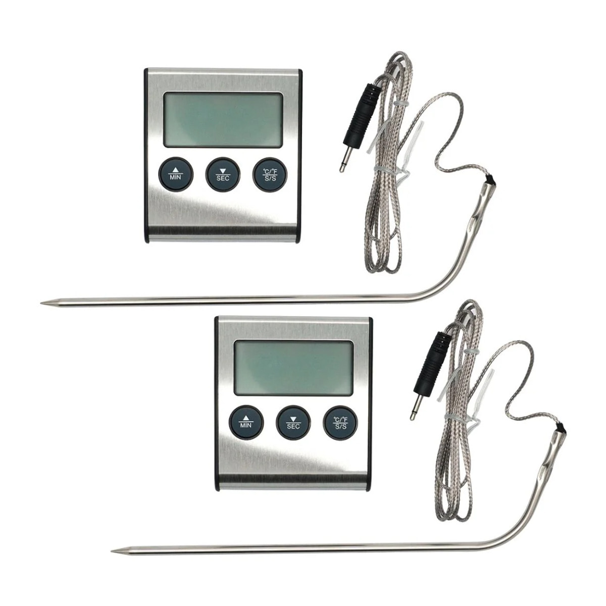 Ensemble de 2 Thermomètres de cuisson digital à sonde Fackelmann