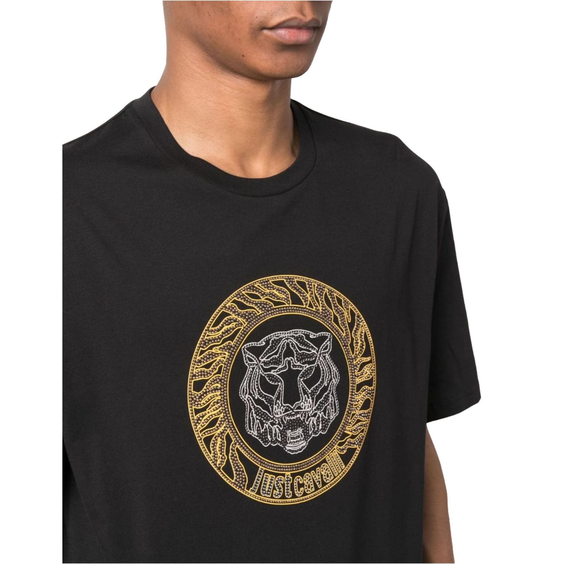 Just Cavalli T-shirt di cotone con logo Just Cavalli.