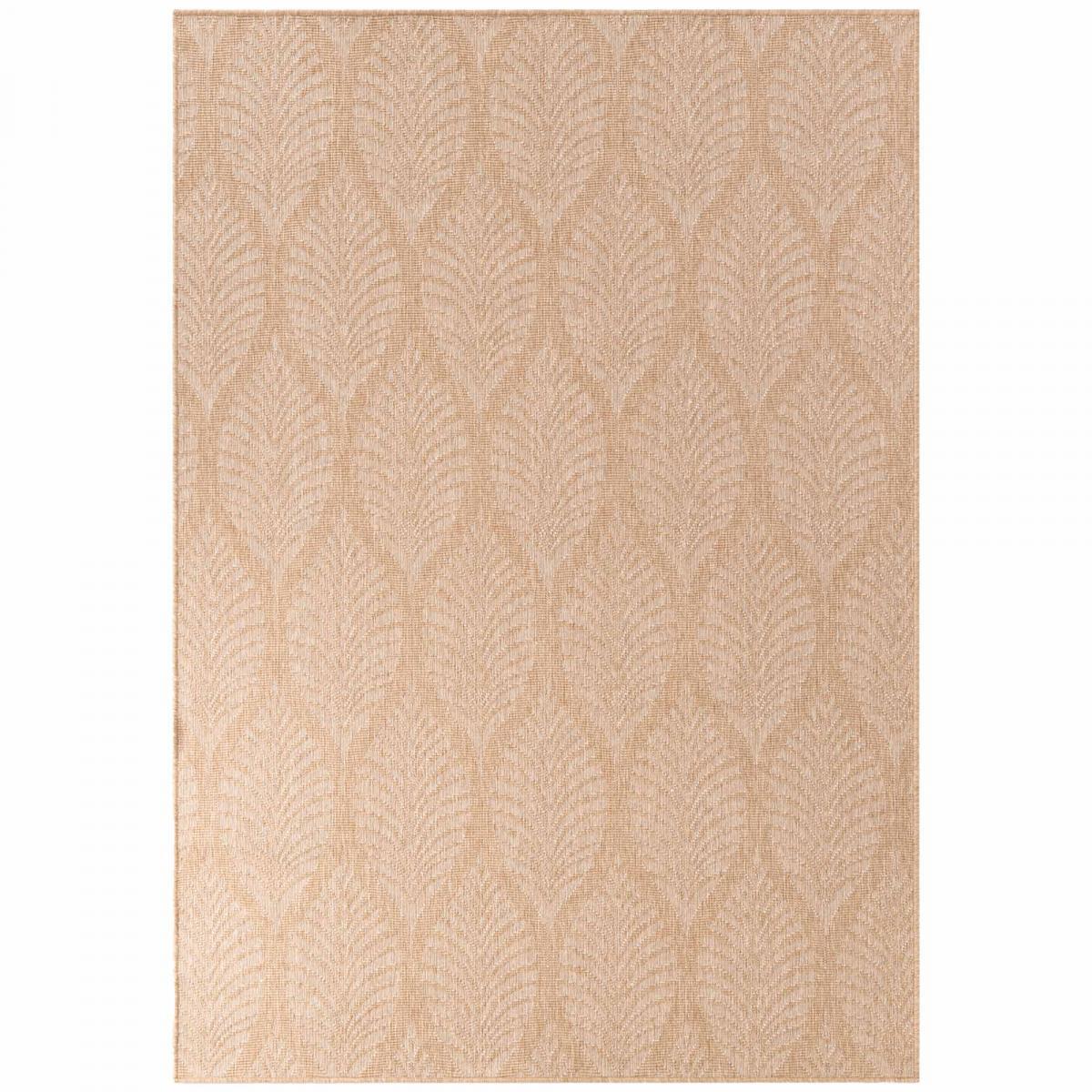 Tapis exterieur kilim nature floral, structure authentique, feka