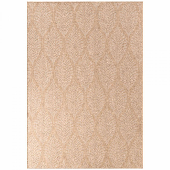 Tapis exterieur kilim nature floral, structure authentique, feka