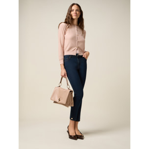 Oltre - Jeans regulares con botones decorativos - Azul