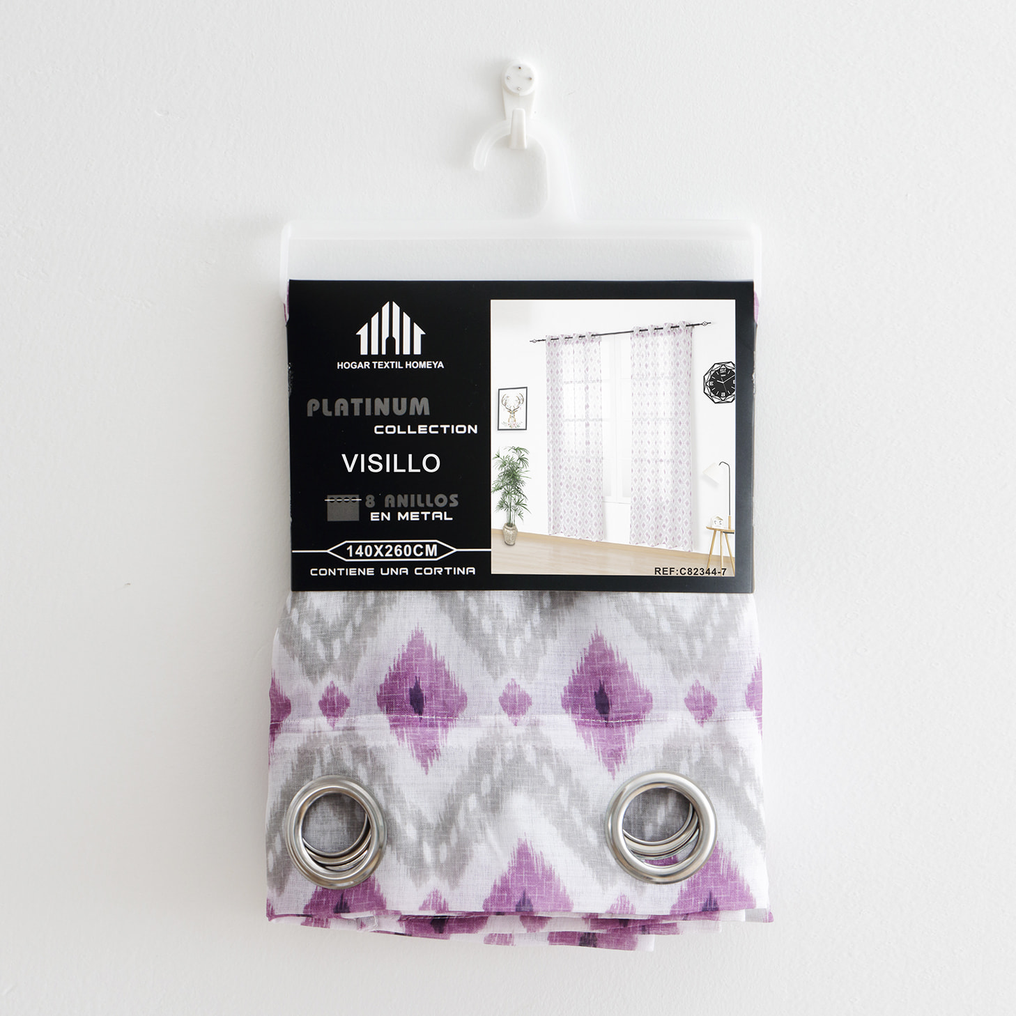 Tenda traslucida con stampa 140x260 cm.