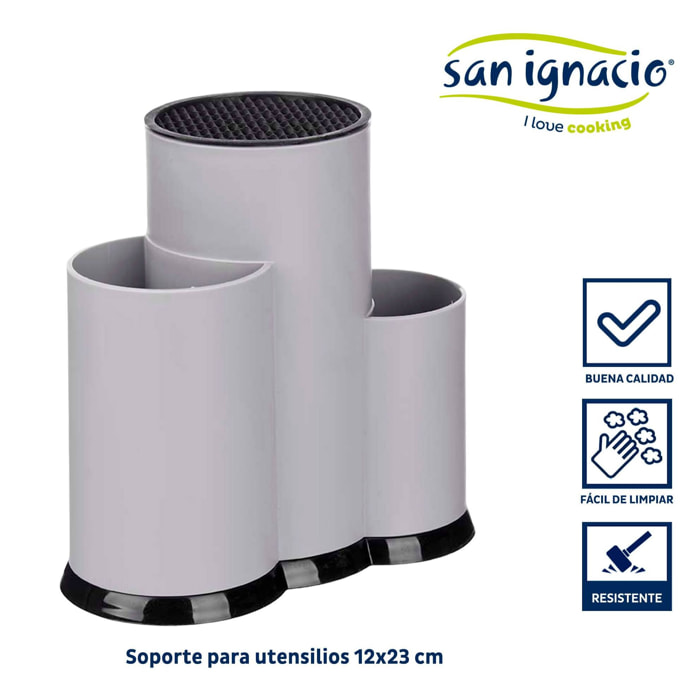 Soporte utensilios tacoma plastico gris colección kinvara