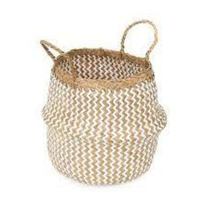Panier COMPACTOR Belly blanc et naturel M pliable