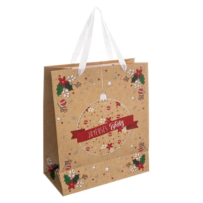 Sac cadeau moyenne taille kraft