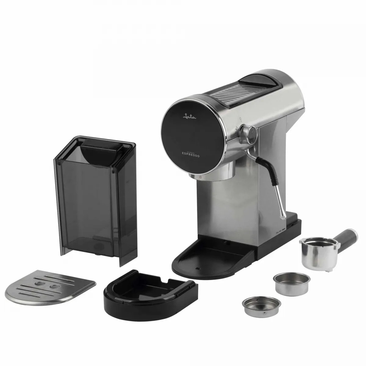 Cafetera espresso JATA JECA2300 con presión de 20 bares. Pantalla táctil. Regulador de vapor
