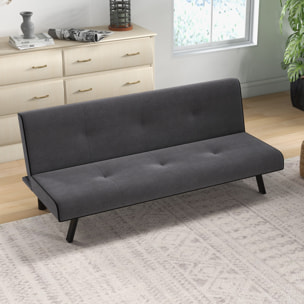 Sofá Cama de 3 Plazas con Patas Elevadas 170x76x72,5 cm Gris