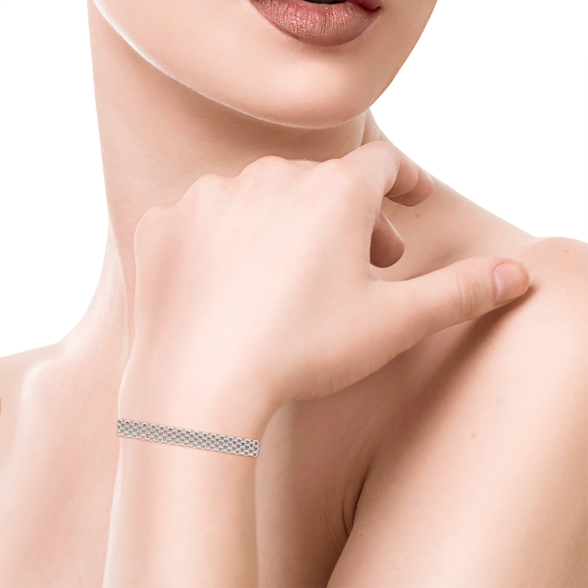 Pulsera de Plata de Ley 925 en catenadoTULIPANO 5