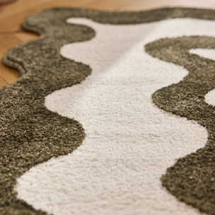 PANTONE - Tapis vert à bords festonnés TERRA DEL SOL
