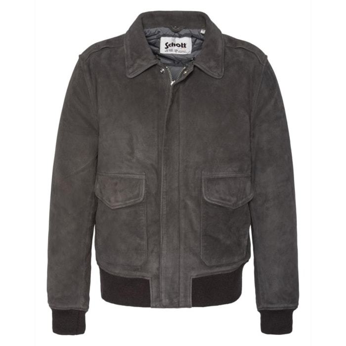 LC2410S SUEDE PILOT JACKET GOATSKIN SUEDE Grigio